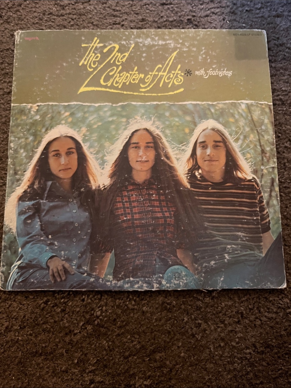 The 2nd Chapter of Acts Vinyl LP Album Cover - Yellow Text, Green Background